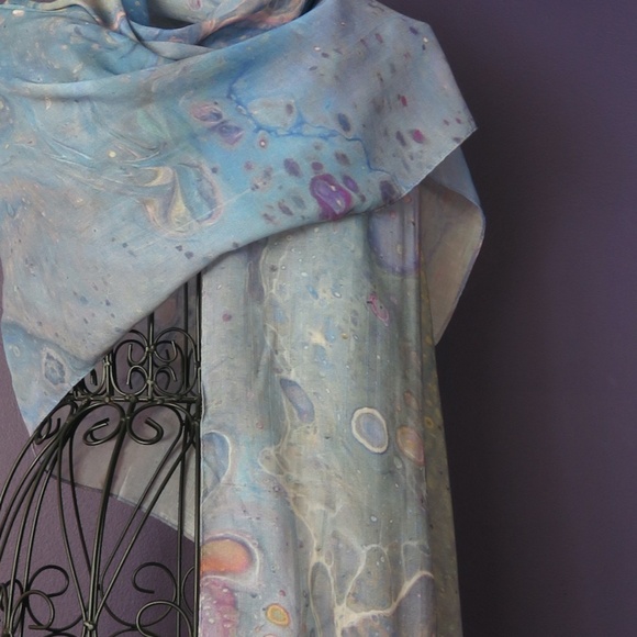 All Season Silk Modal Artist Designer Scarf Wrap - Inception - Picture 5 of 7